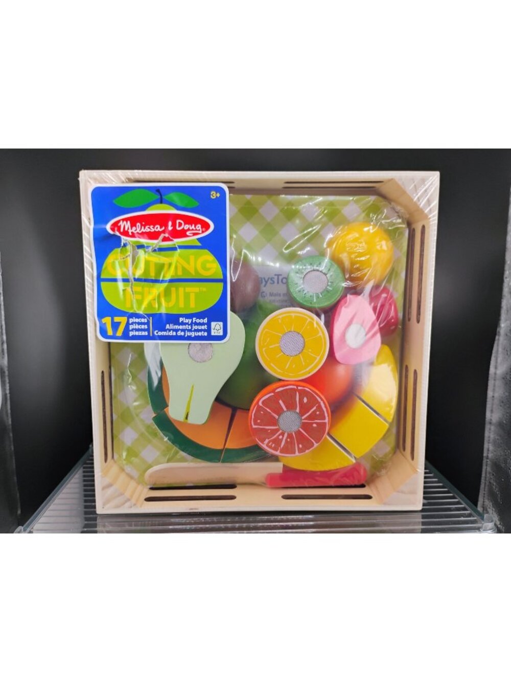 Melissa & Doug Wooden Play Food Cutting Fruit Set For Kids 17 Pieces